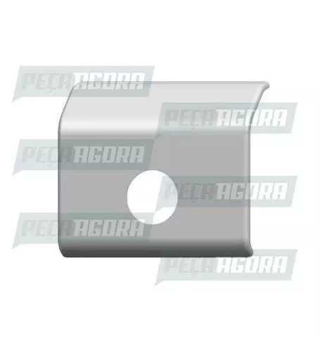 PAR APLIQUE DOBRADICA PARALAMA INOX COM FURO PARA SCANIA ATE 98 JETTA (459709)