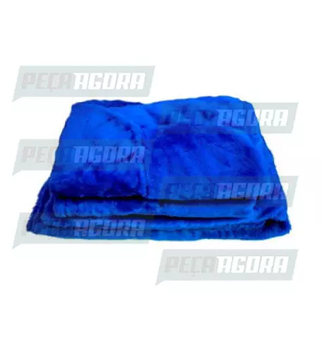 CAPA PELUCIA CHINIL BANCO C/LOGO VW ATE 99 GAUCHA AZUL (446312)