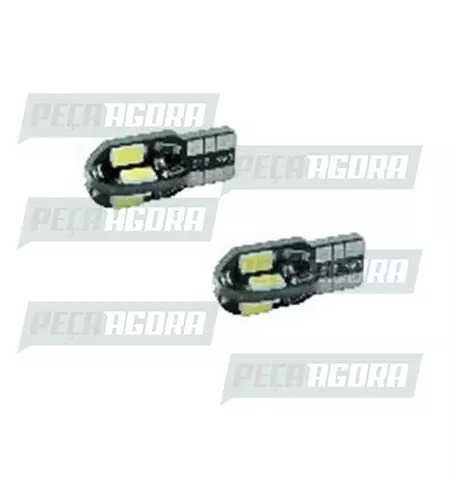LAMPADA IMPORTADA LED ESMAGADA 12V 08 LEDS TORRE T10 BRANCA CANBUS (458448)