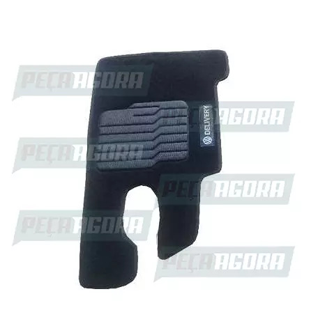 TAPETE TEXTURIZADO ORIGINAL MODELADO C/LOGO VW DELIVERY MOTORISTA PRETO PREMIUM 