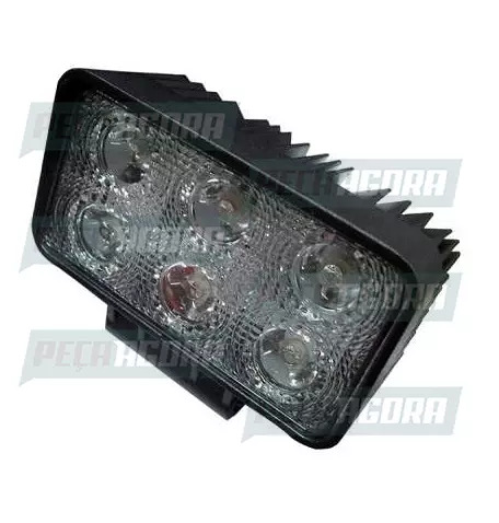 FAROL MILHA RETANGULAR 110X56X60 MM COM  6 LEDS 3 W TOP (452640)
