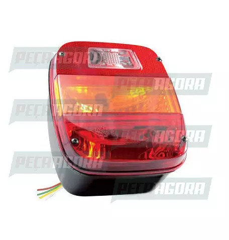 LANTERNA TRASEIRA MARMITAO PISCA TRICOLOR SEM VIGIA ACRILICO LISO PRADOLUX PL044