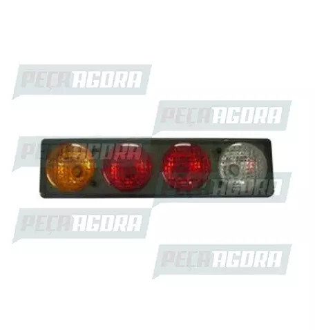 LENTE TRASEIRA MERCEDES BENZ 1618 BICUDO BOLHAS PRETA PRADOLUX PL0717 (424512)