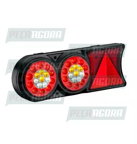 LANTERNA TRASEIRA CARRETA TWO COM LED 12V ESQUERDO 6 VIAS PADRAO SINALSUL 2083 (
