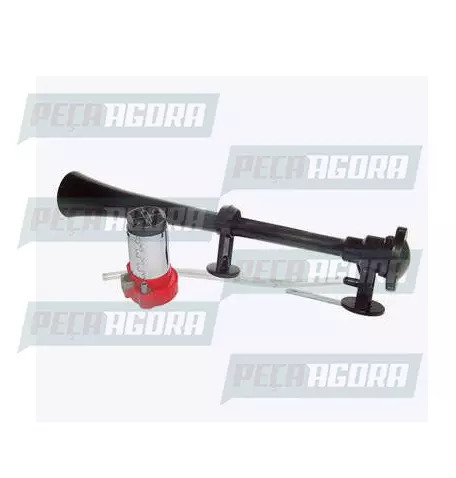 BUZINA SOLENOIDE MARITIMA PRETO COM COMPRESSOR 12V AVX (454738)