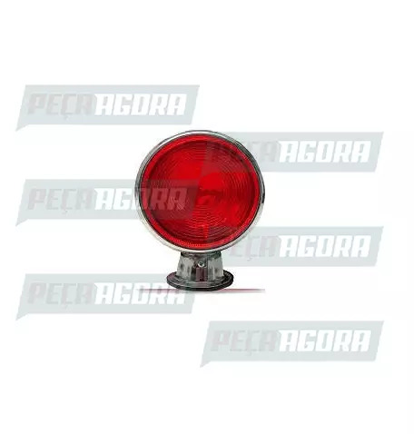 LANTERNA SETA 01 FACE CROMADA BOJUDA LENTE ALTA VERMELHO (457925)