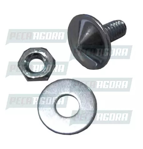BOTAO DE PLACA REDONDO ACO INOX (4PCAS) (444340)