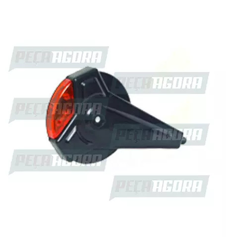 CALOTINHA CROMADA PLASTICA LUX VERMELHA RODOAR (420887)