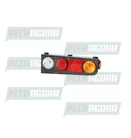 LANTERNA TRASEIRA KIT RANDON METALIZADA COM TRIANGULO ESQUERDO AF (454432)