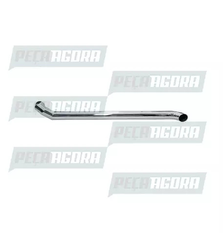 TUBO TERMINAL CURVO CROMADO 5'' LONGO VOLVO FH 2019 PARA TANQUE D-SHAPE 1850MM F