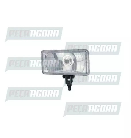 FAROL MILHA RETANG.LISO BRANCO 152X76MM CRISTAL CROMADO COM ARO (455107)