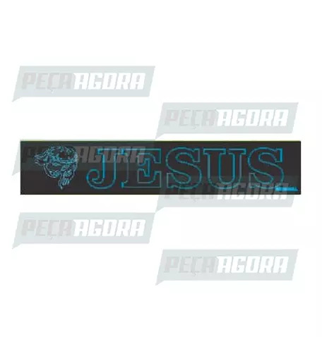 LUMINOSO LCD LEDS ''JESUS'' GRAVADO A LASER BIVOLT 60X15 BRANCO (449157)