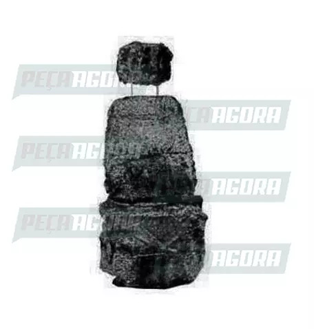 CAPA PELUCIA CHINIL BANCO S/LOGO VW WORK SO MOTORISTA GAUCHA PRETA (457530)