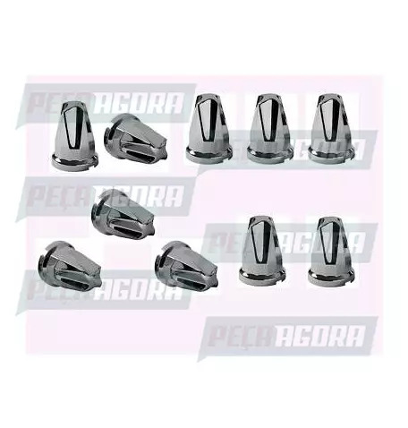 CAPA PORCA RODA UNID.  CROMADA 32 HELICOIDAL (449135)