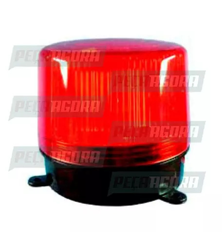 SINALIZADOR ''GIROFLEX'' FLASH VERMELHO 12V ROTATIVO MAGNETICO DNI (446772)