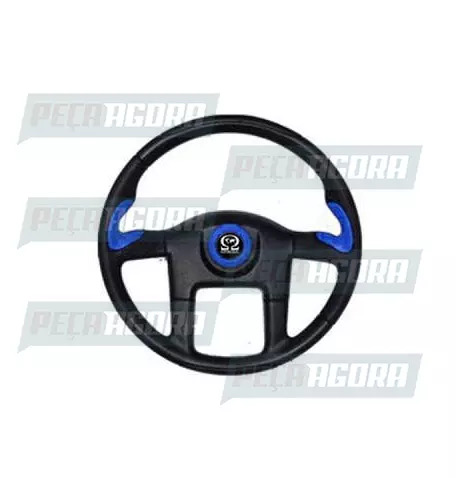 VOLANTE 450MM SPORT VOLKSWAGEN CONSTELLATION COM BUZINA AZUL (424653)