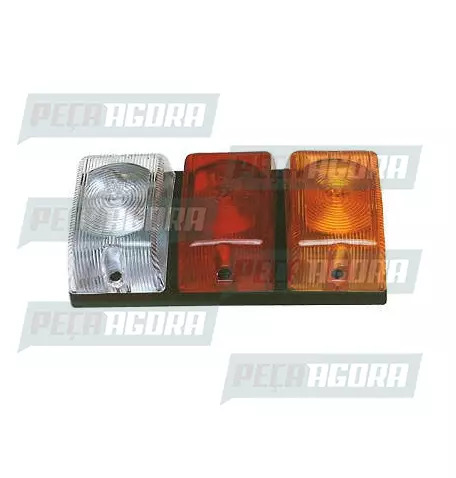 LANTERNA TRASEIRA 03 LENTES BAU GRANDE TRICOLOR COM RE PL0602 PRADOLUX (454860)