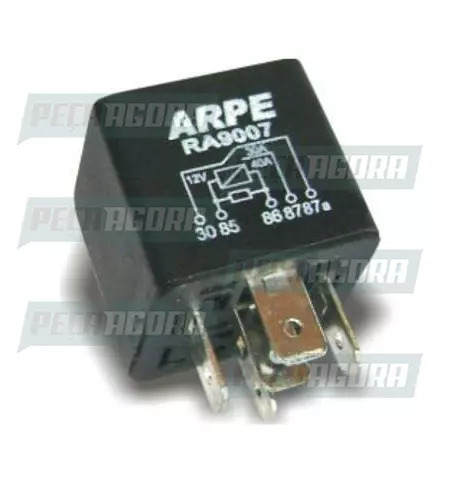 RELE AUXILIAR USO GERAL MB 5 TERMINAIS  SEM SUPORTE  COM RESISTOR 40/10A 12V ARP