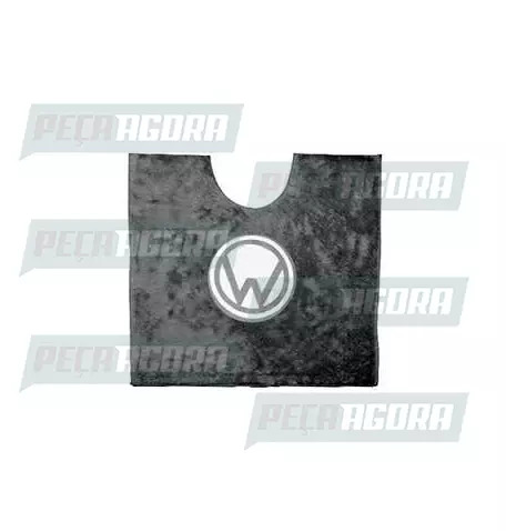 TAPETINHO PELUCIA CHINIL MEIA LUA MOTORISTA 55X50 VW CINZA (441852)