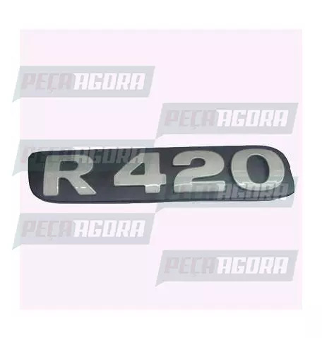 EMBLEMA PLASTICO GRADE CINZA PARA SCANIA SERIE 4 ''R420'' (448121)