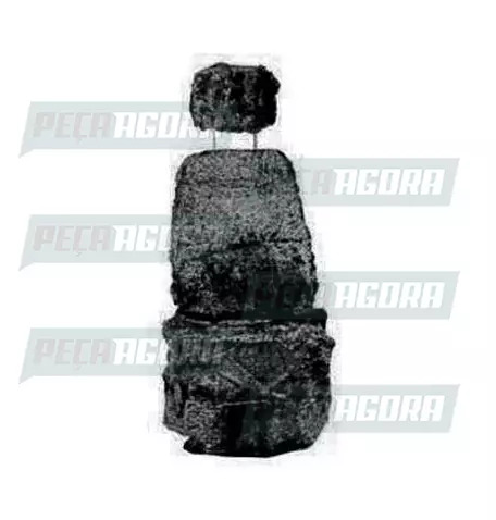 CAPA PELUCIA CHINIL BANCO S/LOGO MB ATEGO 2013 MOTORISTA GAUCHA PRETA (456326)