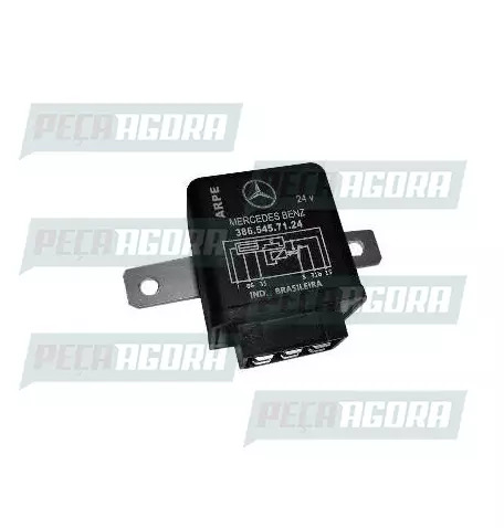 RELE 6 TERMINAIS 12V LIMPADOR/PARA-BRISA MERCEDES BENZ/MARCOPOLO/AGRALE COM SUPO
