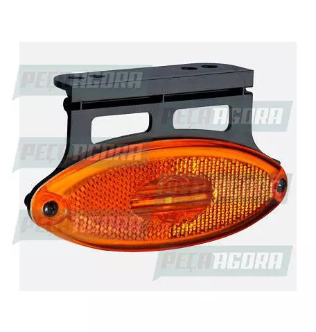 LANTERNA LATERAL ECLIPSE OVAL LED BIVOLT COM SOQUETE AM COM SUPORTE 2042 SINALSU