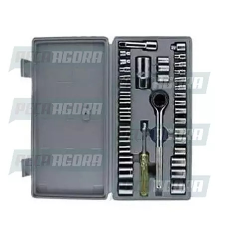 SOQUETE ENCAIXE 1/4'' 3/8'' JOGO 40PCS (440285)