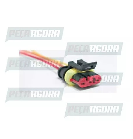 CONECTOR LANTERNA 3 VIAS COM RABICHO P/SETA VOLKSWAGEN NOVA DELIVERY (458831)