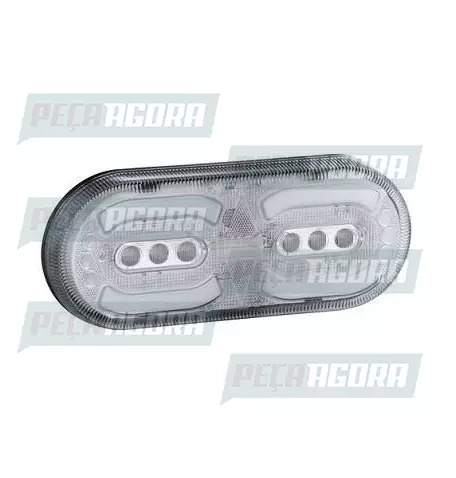 LANTERNA TRASEIRA CARRETA IMPLEMENTO COM 36 LEDS DIREITO/ESQUERDO 24V CRISTAL IV