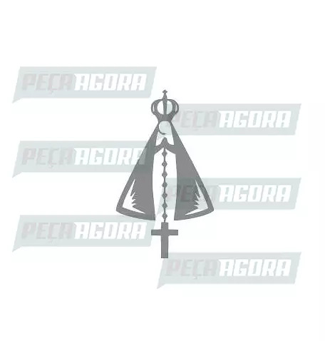 ACABAMENTO INOX NOSSA SENHORA APARECIDA 530X314MM (459203)