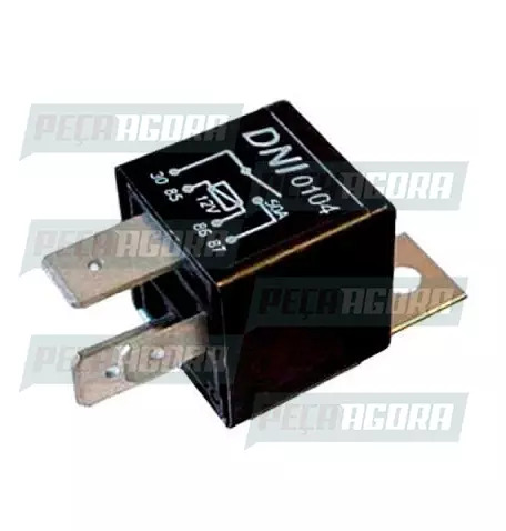 RELE AUXILIAR GM USO GERAL 04 TERMINAIS COM SUPORTE 12V 50A DNI 0104 (94494959.)