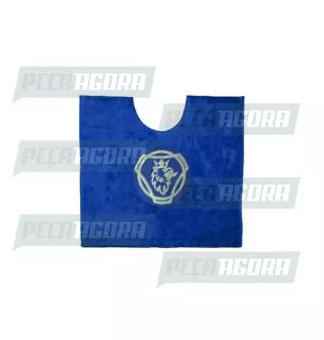 TAPETINHO PELUCIA CHINIL MEIA LUA MOTORISTA 55X50 SC AZUL (441843)