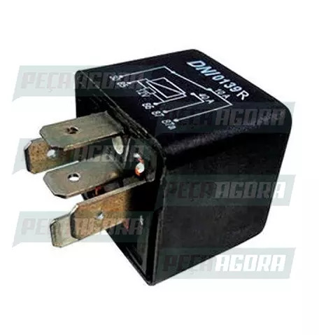 RELE AUXILIAR USO GERAL MERCEDES BENZ 5 TERMINAIS  SEM SUPORTE  COM RESISTOR 40/