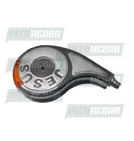 CALOTINHA CROMADA PLASTICA GOTA JESUS COM ACRILICO LARANJA DIREITO  RODOAR (NF 3