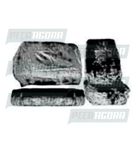 CAPA PELUCIA CHINIL BANCO C/LOGO FORD TRANSIT MOTORISTA/CARONA GAUCHA CINZA (445