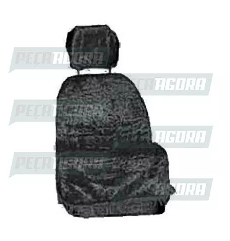 CAPA PELUCIA CHINIL BANCO S/LOGO MB 608D/708 MOTORISTA GAUCHA PRETA (444414)