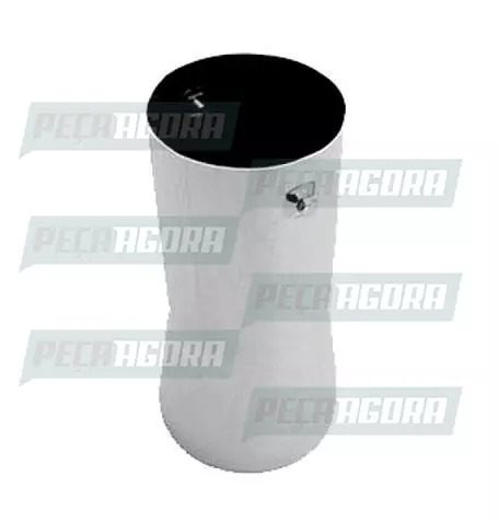 TUBO TERMINAL RETO CROMADO 4,0'' 280MM (423016)