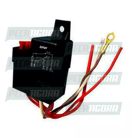 RELE AUXILIAR UNIVERSAL SOQUETADO 5 TERMINAIS  COM SUPORTE  40/10A 12V DNI 0114 