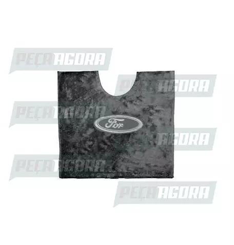 TAPETINHO PELUCIA CHINIL MEIA LUA MOTORISTA 55X50 FORD CINZA (441832)