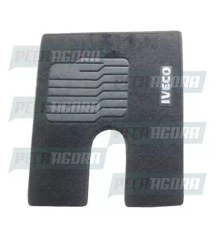 TAPETE CARPETE C/LOGO PARA IVECO 50X60 MOTORISTA CINZA PREMIUM (459542)