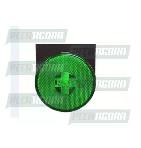 LANTERNA LATERAL CARRETA 2000 LED COM SUPORTE COM FIOS BIVOLT VD 85MM (458689)