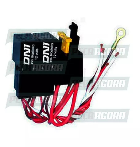 RELE AUXILIAR UNIVERSAL 2 MINI SOQUETADOS 4 TERMINAIS SEM SUPORTE 30A 12V DNI 01