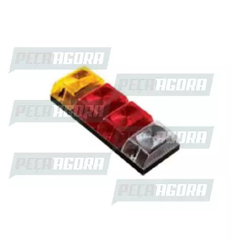 LANTERNA TRASEIRA 04 LENTES BAU GRANDE TRICOLOR COM RE PL0602 PRADOLUX (443952)