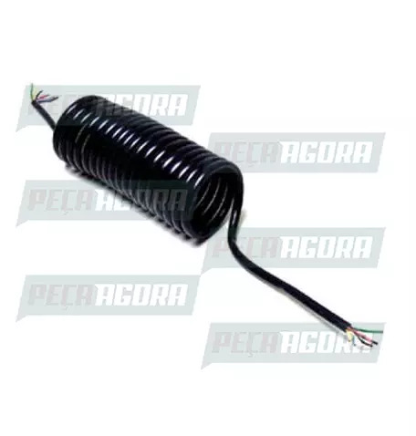 CHICOTE ELETRICO ESPIRAL LIGACAO CAVALO/CARRETA 4,5MTS UNIV 7 FIOS PREMIUM (4588