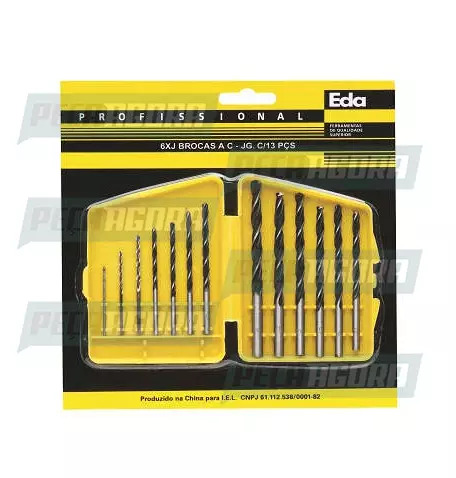 BROCA JOGO ACO CARBONO COM 13 PECAS (440332)