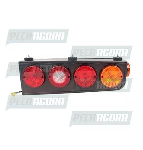 LANTERNA TRASEIRA CARRETA RANDON TRICOLOR SEM ABA ESQUERDO PRADOLUX PL2090 (4476