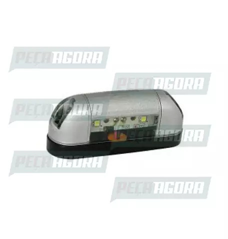 LANTERNA PLACA PALITINHO CINZA TORPEDO COM 2 LEDS 2017 SINALSUL (423608)