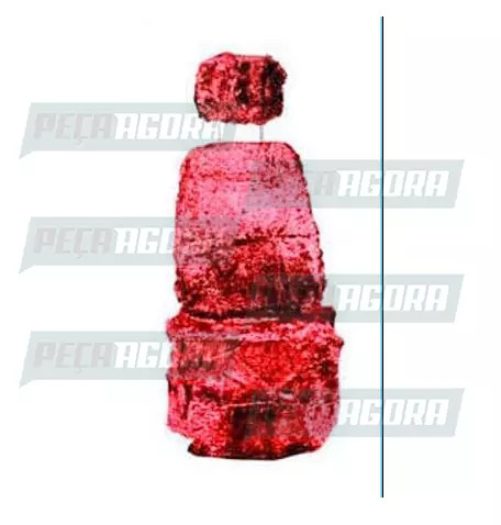 CAPA PELUCIA CHINIL BANCO S/LOGO MB ATEGO 2016/17/18 MOTORISTA GAUCHA VERMELHA (