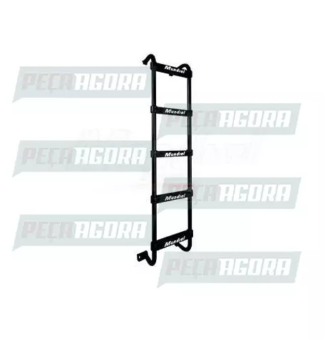 ESCADA TRASEIRA CROMADA DAF XF ALTO 5 DEGRAUS  (457003)